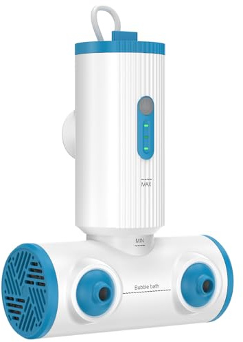 vasca idromassaggio,idromassaggio per vasca da bagno portatile con doppio getto,flusso d'acqua a 3 stadi, batteria wireless da 5000 mAh, accessori da bagno per donne, uomini