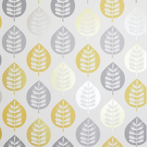 Arthouse Amira Leaf Ochre Wallpaper