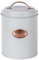 Novel Solutions Retro Round Biscuit Jar, Cookie Container with Lid. Decorative Kitchen Food Storage Tin for Biscuits, Cookies and Baked Confections Grey/Copper Dia 13.5cm xH17.0cm