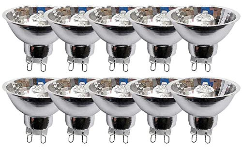 NCC-Licht 10 x Halogen Leuchtmittel Reflektor 40W G9 310lm warmweiß 2700K dimmbar Ra100 flood 38°