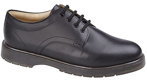 Grafters Mens Waxy Leather Formal Shoes (7 UK) (Black)