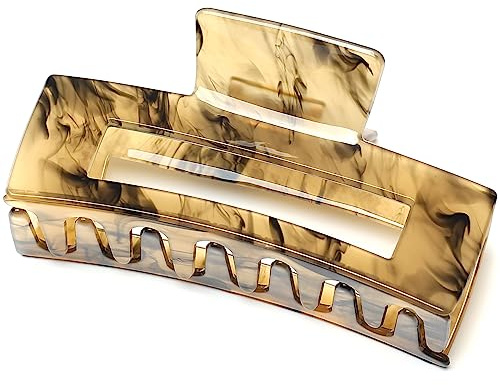 Pinza de pelo de acrílico grande para mujer, accesorio elegante para el pelo (10 x 5,5 cm, tinta)