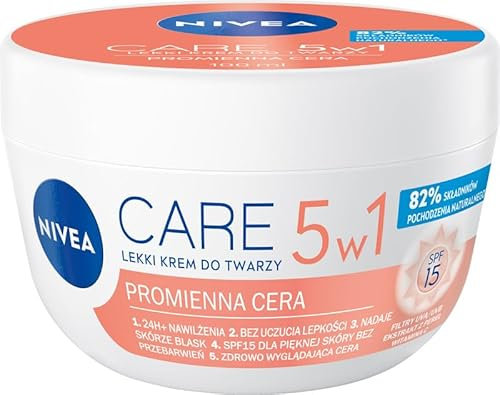 NIVEA 5in1 Strahlender Teint Leichte Gesichtscreme mit Perlenextrakt und Vitamin C 100ml