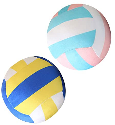 TOYANDONA 2Pcs Volleyball Plüschtier Volleyball Für Teenager Mädchen Gefüllt Faultier Plüschtier Mädchen Fußball Plüsch Volleyball Spielzeug Plüsch Volleyball Kissen Basketball