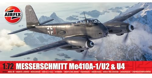 Airfix Model Set - A04066 Messerschmitt Me410A-1 U2 et U4 - Kit de Construction de Maquettes d'Avion en Plastique pour Adultes et enfants à Partir de 8 Ans,- Modèle à L'Échelle 1:72