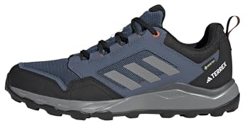 adidas Men's Terrex Tracerocker 2 Gore-TEX Trail Running Shoes, Wonder Steel/Grey Three/Semi Impact Orange, 11.5 UK