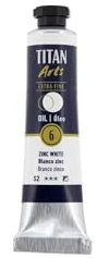 TITAN ARTS - Huile extra fine Titan 20 ml - 6 blanc zinc série 2