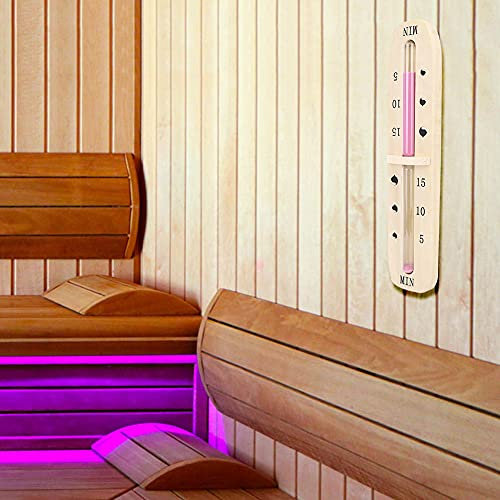 Minuterie de Sauna, Horloge de Sable, 15 Minutes, Accessoires de Sauna, Fournitures pour Salle de Sauna, Bain, café