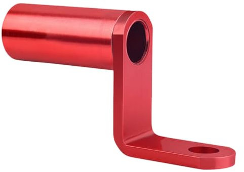 NHPY NHP Motocicletas Manillar Extensor de Trabajo,Soporte Retrovisor Moto,Soporte de Montaje de Espejo,Abrazadera de Montaje Extensor de Motocicleta de Aleación de Aluminio,Rojo