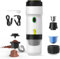 aichilra Portable Espresso Machine, 15 Bars Extraction Travel Coffee Maker with USB Cigarette Lighter, Car Coffee Maker Compatible with NES Capsule & DG Capsule & Ground Coffee for Camping, Office