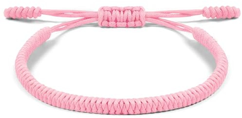 Aucuu Bracelet Porte Bonheur, Bracelets D'amitié Tressés, Bracelet Nylon Tressé, Bracelets Réglable Protection Amulette Fait à la Main D'amitié Protection Bonne Chance Amitié-Style Tibet