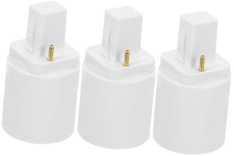 Anneome Adattatore Convertitore Per Base Lampadina Da G24d a E27 2 Pin, Portalampada Per Led, Installazione Semplice, 3 Pezzi, Compatibile Per Uso Domestico, Ufficio e Negozio