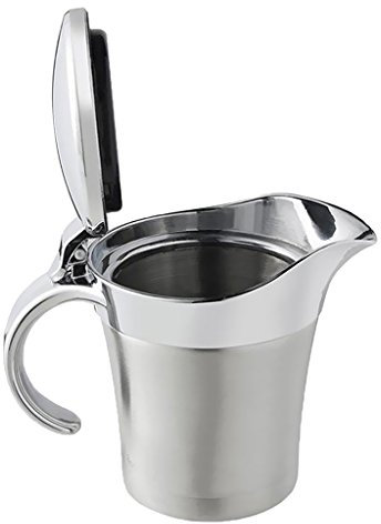 Sauciere, 0., Doppelwandige, mit Deckel und Griff