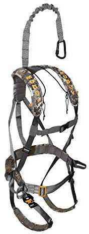MUDDY Ambush Safety Harness with Quick-Release Buckles, Padded Waist Strap, and Durable Elastic Chest Strap (Optifade Elevated II Camoflauge)