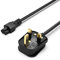 Superer 1.2 M Mickey Mouse Power Cable (C5 Cloverleaf) – 3 Prong UK Plug Replacement for LG Smart TVs: 32LB5600 42LN5400 47LB5800 50LB5900 55LB5900 and More – IEC C5 to UK Mains Power Lead