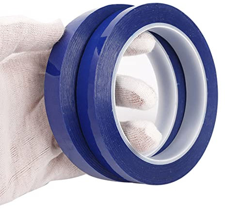 ANDSHUAI 2 Rouleaux Ruban Adhésif Résistant à la Chaleur,Ruban Isolant Bleu,Ruban Adhésif Haute Température Rubans de Presse à Chaud,pour DIY Couture Produit Mprimés(10mm*33m)