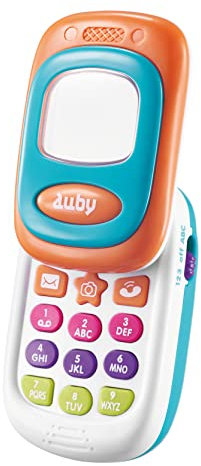auby Audley Slide & Learn Mobile Phone, sensoriels avec Musique, Jouets préscolaires pour Les Enfants de 9 10 11 12 Mois, Cadeaux pour Noël et Anniversaire, FR461588