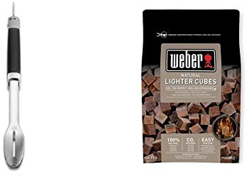 Weber 6760 Pinza Per Barbecue Precision & 17612 - Cubetti accendifuoco 48 pastiglie sul marrone