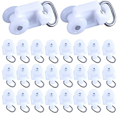 Zasiene Gardinenschiene Schienenrolle 50 Stück Vorhang Schiene Rollen Gardinengleiter Wheel Vorhangschiene Vorhangschiene Riemenscheiben Vorhang Track Roller Rollen Segelflugzeuge Gardinenrollen