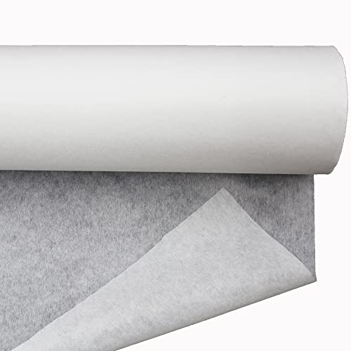 JPstraps – Tissu Thermocollant Entoilage Vlieselin Fusible à une Face Interface non Tissée pour Travaux Manuels, Couture, Bricolage, Patchwork, Réparation, Ourlet, Rembourrage (blanc, 500cm x 100cm)