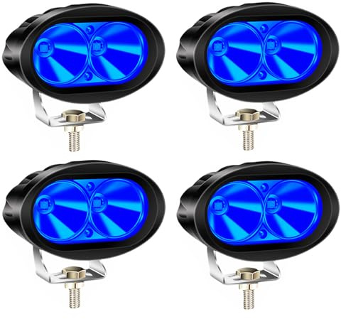 NWpangu 2PCS Luci del carrello elevatore del LED, luci d'avvertimento blu della luce di sicurezza Luce del lavoro del punto dell'automobile per i veicoli da costruzione, 12V-80V, 1100LM.