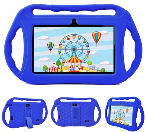 Veidoo Kids Tablet for Toddlers 7 inch Android 2GB+32GB, WiFi, GMS, IPS, Games, Android with Parental Control, Learning Educational Toddler Tablet with Silicone Case