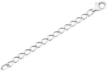 NKlaus Cadena alargadora de 7 cm, plata 925, fabricación de joyas DIY 15700, Esmalte