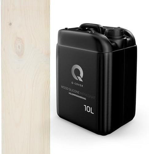 Q-COVER holzimprägnierung Weiß 10 L 2 in 1 holzschutz farbimprägnierung imprägniermittel holzschutzmittel imprägnierung abperleffekt alle holzarten holzgrundierung