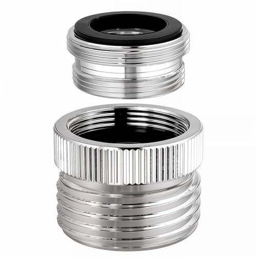 ZEYIYER FAUCET_WATER_AERATOR Adaptateur de tuyau d'arrosage en métal poli 1,9 cm