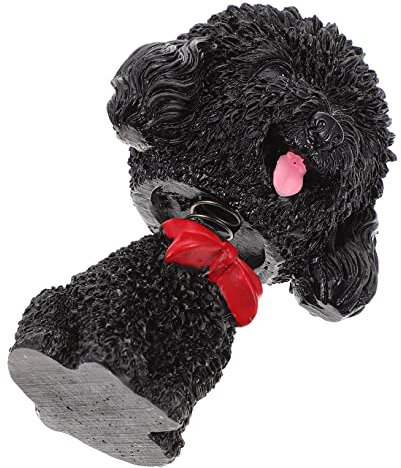 GARVALON De Cachorro Tembloroso para Coche Decoración Interior Resina Adorno De Perro Negro Adecuado para Sala De Estar y Dormitorio Divertido para Amantes De Mascotas