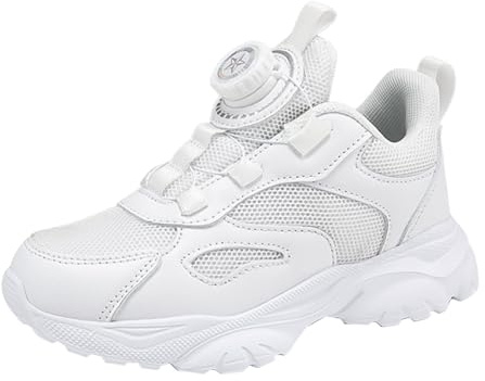 Chaussures de randonnée hautement imperméables et respirantes en maille d'automne - Boucle rotative - Lacets réglables - Moyennes et grandes - Chaussures de sport décontractées pour enfant - Baskets