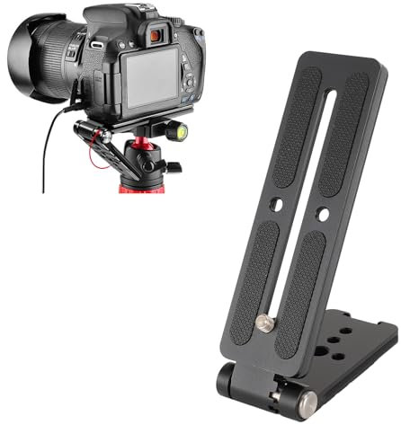 Piatta a Rilascio Rapido a Forma di L Famme di Rilascio Rapido L STUDIZIONE VERTICALE ORIZZONALE VERTICALE, Telecamera DSLR Piegabile L Staffa, Piastra di Rilascio Rapido