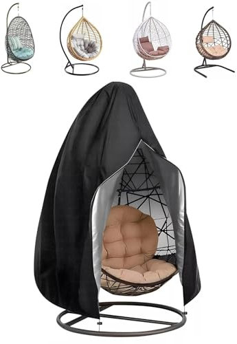 Générique Housse de Chaise Oeuf Suspendue Imperméable, Housse de Fauteuil Suspendu Jardin, Couverture de Chaise Balancelle, Oxford Bâche de Protection pour Chaise de Patio Extérieur(115x190CM)