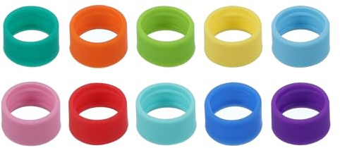 PATIKIL Anneaux en Caoutchouc pour Antennes De Radio Bidirectionnelle Bandes Colorées, 10 Pièces Couverture De Protection D'Antenne pour Talkie-Walkie Portable XIR, Multicolore