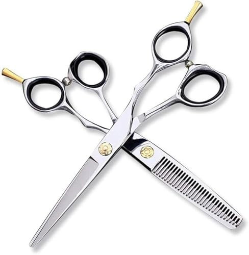 Tijeras De Peluquería, Tijeras De Entresacar, Acero Inoxidable 440c, Diseño Ergonómico para Peluquería