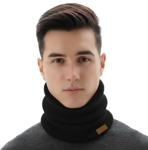 NovForth Écharpe Homme – Écharpe Tubulaire d’Hiver, Cache-Cou en Polaire Chaud – Tour de Cou Élastique & cache cou pour Extérieur, Ski, Vélo, Randonnée, Idée Cadeau