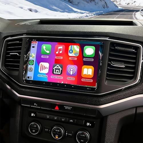 9 Android 14 Bilradio för VW Amarok 2017+, 2+32G Touch Screen Head Unit GPS Navi Bluetooth Double Din Radio with Wireless Carplay Android Backup Camera WiFi FM/RDS Mirror Link SWC