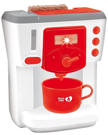 Machine à Caffe Jouet pour Enfants Machine à Café pour Enfants avec Effets Lumineux Sonore Glissière Eau Cafetière Machine à Café Moka Mokina Cuisine Jouet pour Enfants Cafetière