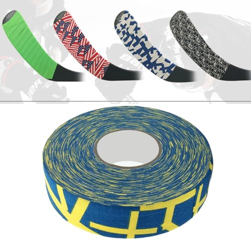 Yinhing Hockey Skyddstejp 2,5 Cm X 25 M Skid Självhäftande Tejp för Hockeyklubbor Badmintonracketar Mångsidigt Grepp för Sportutrustning med Snygga Designalternativ