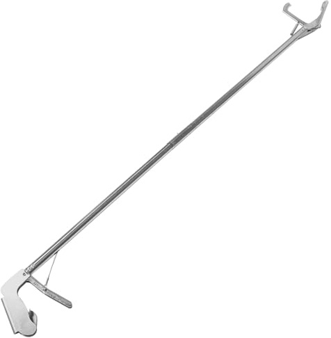 VILLCASE Pinza Pieghevole in Acciaio Inox 1,2 M Serratura per Cattura Serpenti, Strumento Leggero per Afferrare Rettili e Gestione Animali in Giardino e Zoo