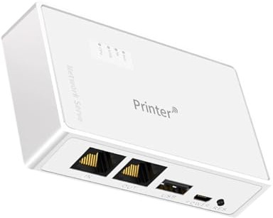 USB nätverk skrivare server dator dela utskrift RJ45 utskriftsserver enhet delare skrivarnätverk