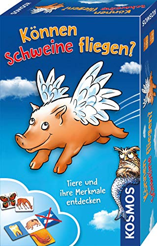 KOSMOS 699130 Können Schweine fliegen? Tierspiel, Kinderspiel für 2 bis 4 Personen ab 5 Jahren, Reisespiel