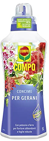 Compo 1434102005 Dünger für Geranien, 1 L, grün, 9 x 18,7 X27 cm