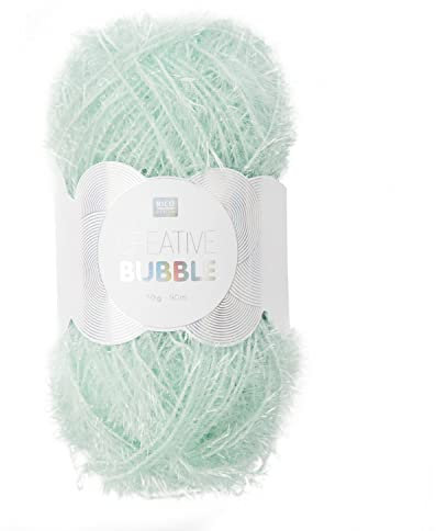 Rico Creative Bubble 50g Stricken Wolle Strick Schwäme häckeln Mint Mint