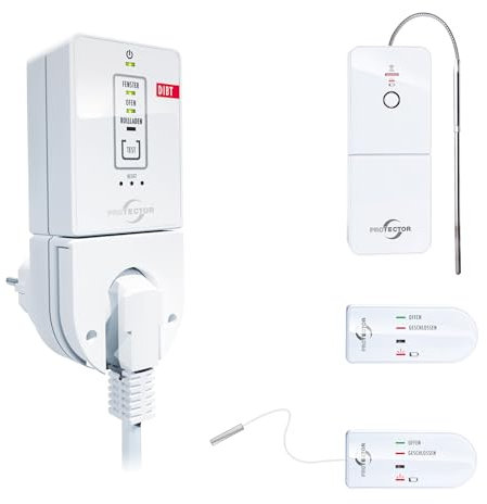 PROTECTOR AS-7040, Funk Abluftsteuerung mit DIBT Zulassung inkl. Funk-Thermosender für Kamin oder Ofen, sowie Funk-Rollladensender. Das durchdachtete Fensterkontaktschalter-Set