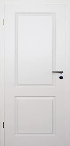 HORI® Zimmertür Estella 2 Weißlack RAL9010 Röhrenspan Rundkante | Innentüre, Türblatt, passende für alle Standard Zargen mit DIN Größe I 1985 x 985 mm I DIN Links