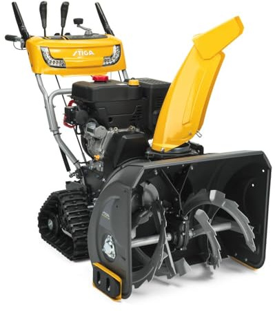 STIGA Spazzaneve ST 5266 P TRAC a due stadi - motore a scoppio da 302 cc, ampiezza di lavoro di 66 cm, trazione cingolata, impugnatura riscaldata, luce a LED