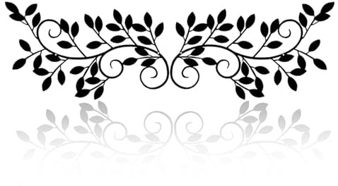 ESTART, Decorazione da parete in metallo con foglie di albero di vite, ramo di ulivo, decorazione artistica da parete per parte superiore della porta, soggiorno, ufficio, decorazione per interni ed