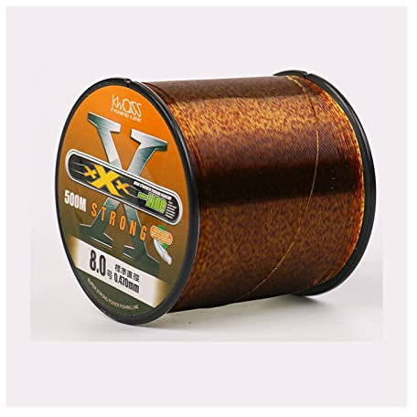 TOMYEUS ​Angelschnur 500m Gold Spotted Fishing-Line 3D Bionic Invisible Monofilament Nylon Speckle Fluorkohlenwasserstoff Beschichtete Karpfenfischerei Fischereiwaren Fischdraht
