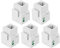 Keystone Rj11,Rj11 Keystone 5PCs Module Vocal Téléphonique, Accessoire de Câblage Réseau, Port Unique RJ11 Cat 3 avec Cache Anti-poussière, Module Réseau pour L'ingénierie Réseau Intégrée